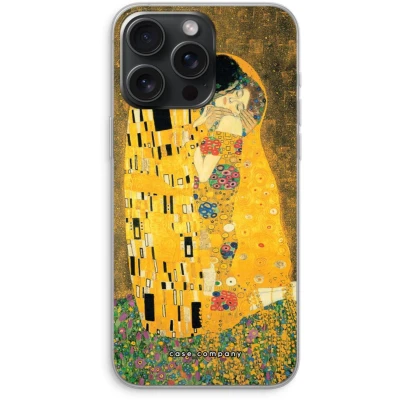 Afbeelding van Case Company® hoesje geschikt voor iPhone 15 Pro Max Der Kuss Soft Cover Telefoonhoesje Bescherming aan alle Kanten en Schermrand
