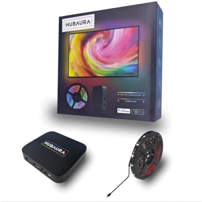 Afbeelding van HUBAURA Sync Box achtergrondverlichting HDMI 2.0 ledstrip beeldsynchronisatie, voor tv 42 tot 88 inch (65 70 inch)
