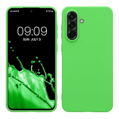 Afbeelding van kwmobile telefoonhoesje geschikt voor Samsung Galaxy A56 5G Hoesje smartphone Back cover in limoengroen