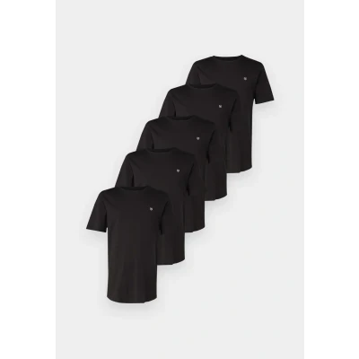 Afbeelding van Jack &amp; Jones Premium Jprbrody TEE 5 PACK Tshirt basic, Heren, Maat: Large, Black