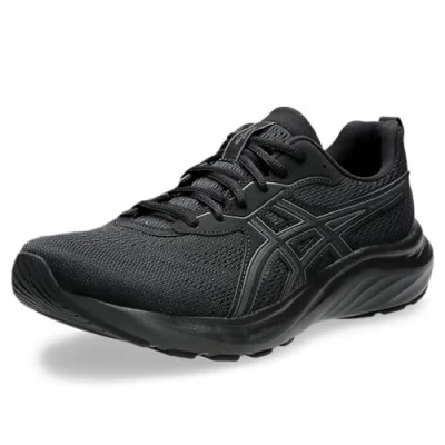 Afbeelding van Asics Gelcontend 9 Hardloopschoenen neutraal, Heren, Maat: 43.5, Black/graphite grey Textiel/ synthetisch