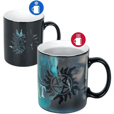 Afbeelding van Gb Eye Warmtemok Supernatural Sam And Dean Symbool Zwart 300 Ml