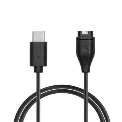 Afbeelding van kwmobile USB oplaadkabel type c geschikt voor Garmin Swim 2 / Tactix7 Enduro Epix Pro Kabel smartwatch in zwart