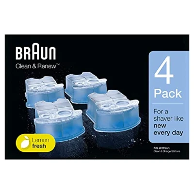Image de Braun Cartouches de recharge Compatible Avec Tous Les Centres SmartCare et Clean Charge Pour Rasoir Électrique Braun, Pack 4