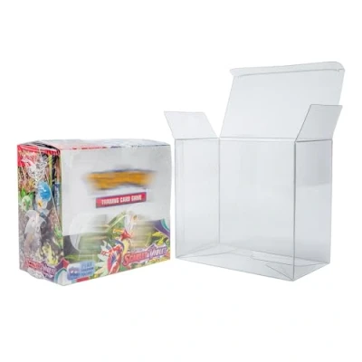 Afbeelding van 10 stuks kunststof beschermers voor dozen met 36 enveloppen, 13,2 x 12,7 7,2 cm, compatibel Pokémon Booster Box, hard, duurzaam, stofdicht