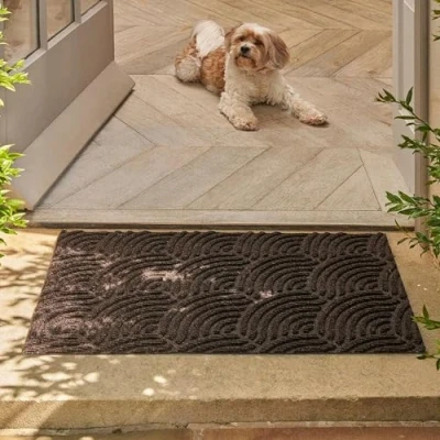 Afbeelding van Kleen Tex Dune Deurmat Waves 60 x 90cm Dark Grey