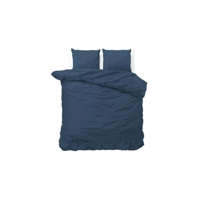 Afbeelding van Dekbedovertrek Satin Point Eenpersoons (140x200 cm) Navy Microvezel Dessin: Patroon Zensation Dekbed Discounter.nl
