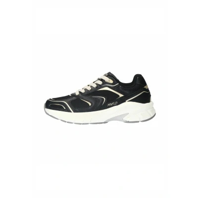 Afbeelding van Manfield Sneaker Mitdetails Sneakers laag, Dames, Maat: 36, Schwarz Textiel