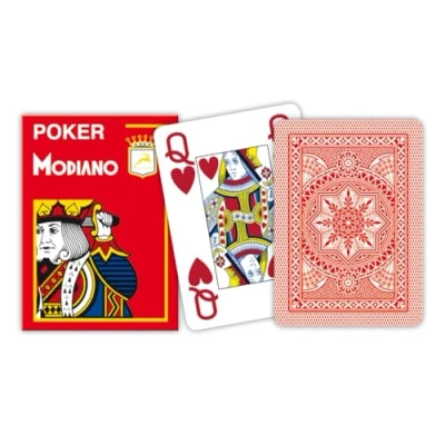 Afbeelding van Modiano poker speelkaarten rood 4 index