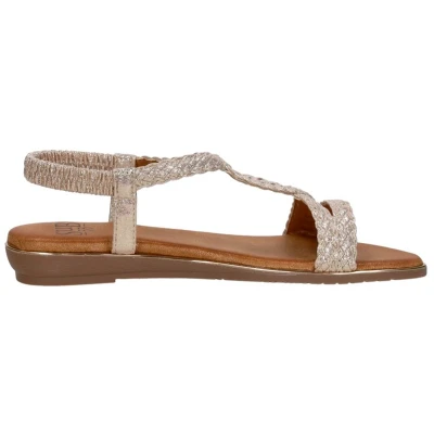 Afbeelding van Sub55 Sandalen Plat Goudkleur Maat 42