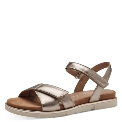 Afbeelding van Marco Tozzi Sandalen, Dames, Maat: 38, Rose metallic Leer