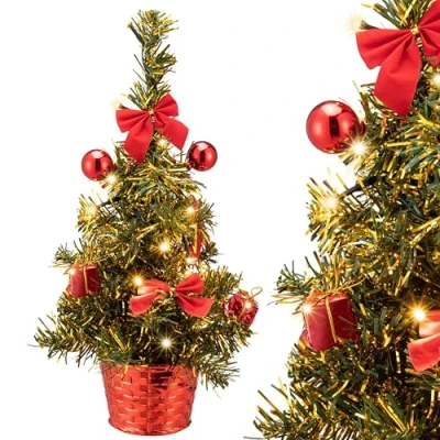Afbeelding van CASARIA Kunstkerstboom Mini 36cm Leds Kerstversiering USB Pvc Groen