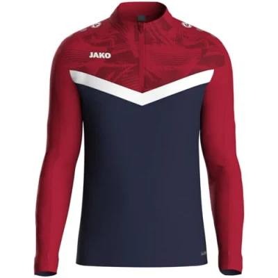 Afbeelding van JAKO Ziptop Iconic rood/wijnrood L marine/chillrood / 152