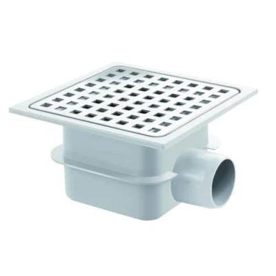 Afbeelding van ABS vloerput no. 17 zijuitl.50mm met RVS rooster 15 x