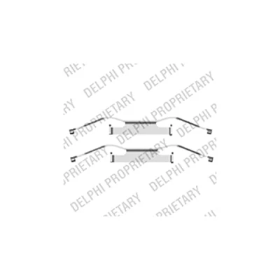 Afbeelding van DELPHI LX0439 Accessoireset, schijfremblok VOLKSWAGEN: Transporter 5, 5 Bus, 4, CITROËN: C4 Picasso 2, Grand Spacetourer