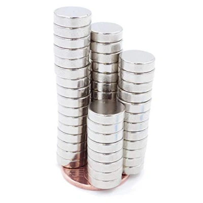 Afbeelding van Brudazon 50 mini schijfmagneten 10 x 3 mm N52 sterke neodymium magneten extra voor modelbouw, foto, witte wand, handwerk schijf