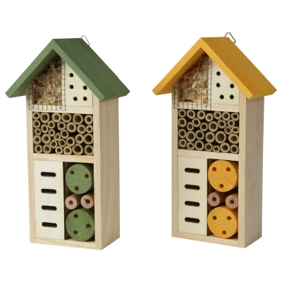 Afbeelding van Decoris Insectenhotel M Nestkast Groen Geel