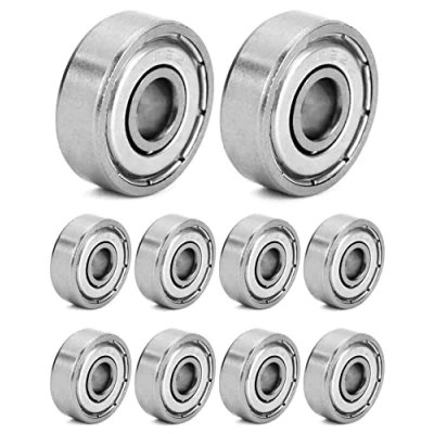 Afbeelding van QWORK 10 stuks 626ZZ kogellagers, miniatuurkogellagers, dubbel afgeschermd, metaal, 6 x 19 mm, koolstofstaal