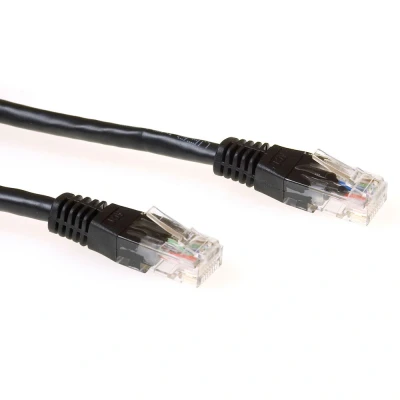 Afbeelding van ACT IB8901 U/UTP CAT6 Patchkabel Zwart 1 meter