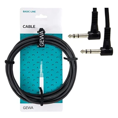 Afbeelding van Gewa Alpha Audio 190380 Basic Line stereo haakse jack patchkabel naar 0,9 m