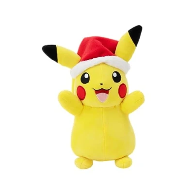 Afbeelding van Pokémon Pikachu met kerstmuts 20 cm knuffel