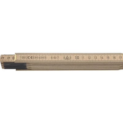 Afbeelding van Hultafors p610n DU duimstok hout natuurlijk 2m