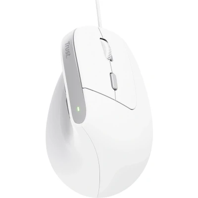 Afbeelding van Trust BAYO II ERGONOMIC Muis Kabelgebonden Optisch Wit 6 Toetsen 2400 dpi Geïntegreerd scrollwiel