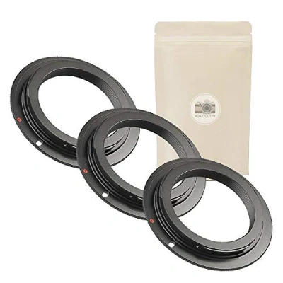 Afbeelding van X3 M42 EOS ADAPTATIE Ring OBJ op behuizing Canon EF EFS Adapter 100% oneindig metaal geconserveerd Adaptout Frans merk