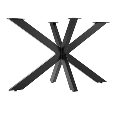 Afbeelding van SOTECH SPIDER tafelonderstel/zware tafelpoten van zwart staal, eenvoudige montage, tafelglijders voor doe het zelfprojecten, eettafels, 710 x 1200 680 mm