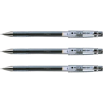 Afbeelding van Pilot G Tec C4 Gel rollerball pen, 0,4 mm, zwart, 3 stuks