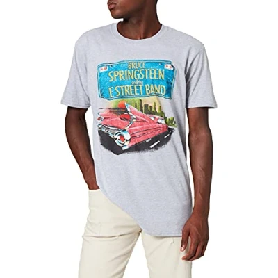 Afbeelding van Bruce Springsteen Pink Cadillac Heren T shirt L Grijs