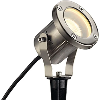 Afbeelding van 229740 Nautilus Spike Tuinschijnwerper LED, Spaarlamp, Halogeen GU10 35 W RVS
