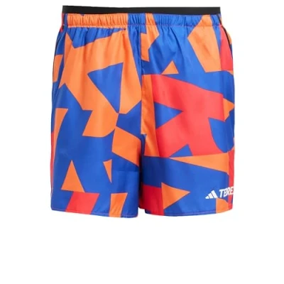 Afbeelding van Adidas Terrex Multi Light Printed Korte broeken, Heren, Maat: XLx5&quot;, Semi lucid blue/pure ruby/semi impact orange/warm clay