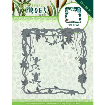Afbeelding van Frog Frame Cutting Die Friendly Frogs by Amy Design