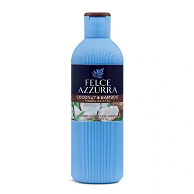 Image de Felce Azzurra Bain douche Coco et Bamboo, Parfum Frais, Hydrate la Peau 650 ml