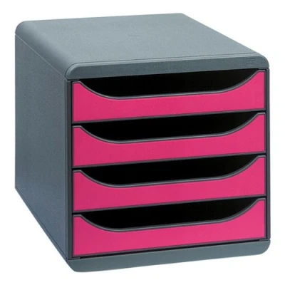 Image de Module 4 tiroirs ouvert big box framboise