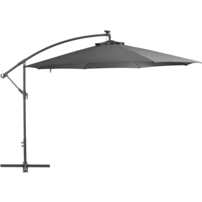 Afbeelding van Zweefparasol met aluminium paal 350 cm antraciet