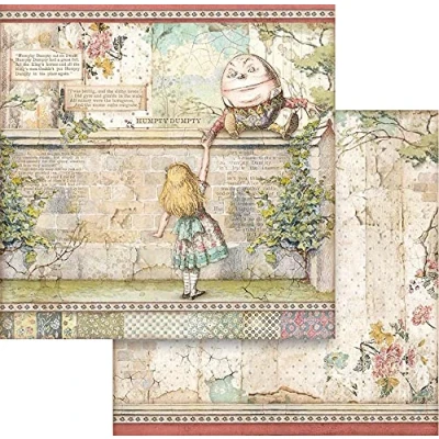 Afbeelding van Stamperia Alice Humpty Dumpty 12x12 Inch Paper Sheets (10pcs) (SBB820) (DISCONTINUED)
