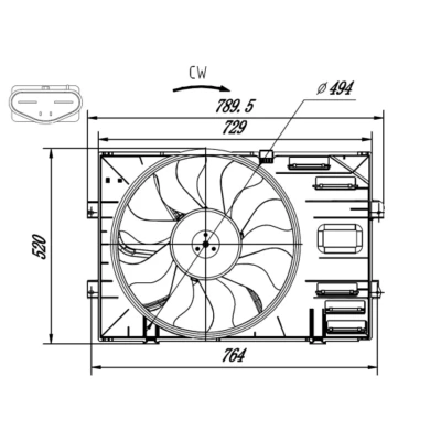 Afbeelding van Koelventilatorwiel NRF 47918