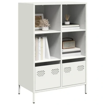 Image de vidaXL Buffet haut blanc 68x39x103,5 cm acier851411