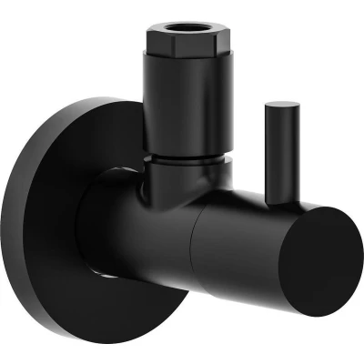 Afbeelding van Hoeksifon met rozet MS 10 mm Q zwart