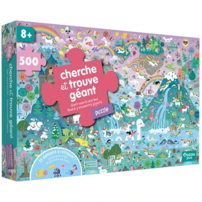 Image de Puzzle enfant Auzou Cherche et trouve géant 500 pièces