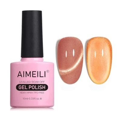 Afbeelding van AIMEILI 10 ml nagellak, magnetisch, gel, Cat&#039;s Eye UV, LED, manicure, pedicure, eenvoudig aan te brengen, 724
