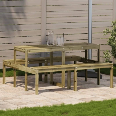 Afbeelding van Picknicktafel 160x134x75 cm geïmpregneerd grenenhout