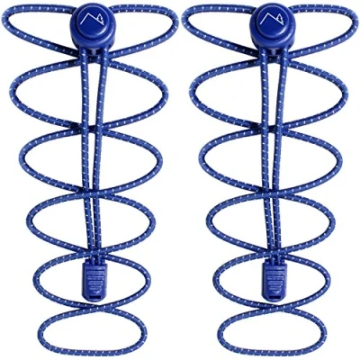 Afbeelding van CampTeck U6601 Veters, zelfborgend, elastisch, met vergrendelingssysteem zonder knopen, blauw, 1 paar