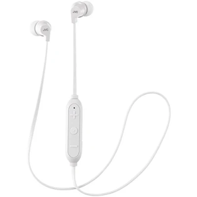 Afbeelding van JVC HA FX21BT E Draadloze Bluetooth in ear hoofdtelefoon met afstandsbediening en microfoon, wit