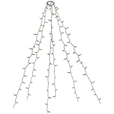 Afbeelding van Lichtsnoer met 6 draden/180 leds watervaleffect voor kerstboom [Lunartec]