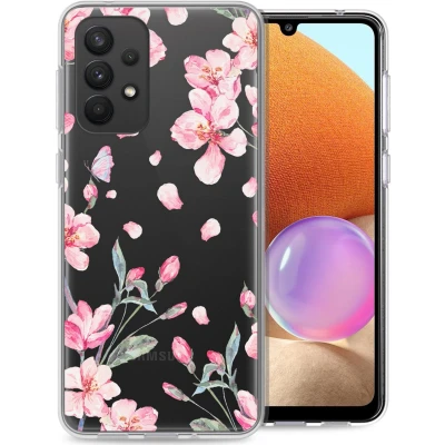 Afbeelding van iMoshion hoesje Geschikt voor Samsung Galaxy A33 Siliconen Design Roze / Cherry Blossom