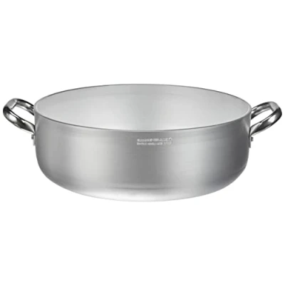 Afbeelding van Agnelli Braadpan, cilindervormig, laag, radiator, aluminium, dikte 5 mm, met 2 stalen handgrepen