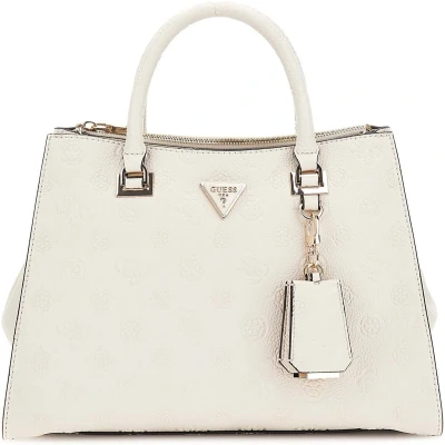 Afbeelding van Guess Cresidia Society Satchel Handtas, Dames, Maat: One Size, Bone